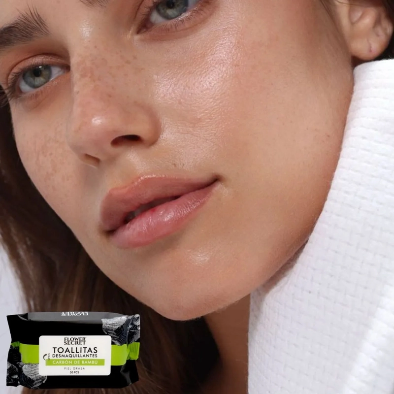 PAQ 7 TOALLITAS FACIAL DESMAQUILLA LIMPIA CARBON BAMBU LAU - 3