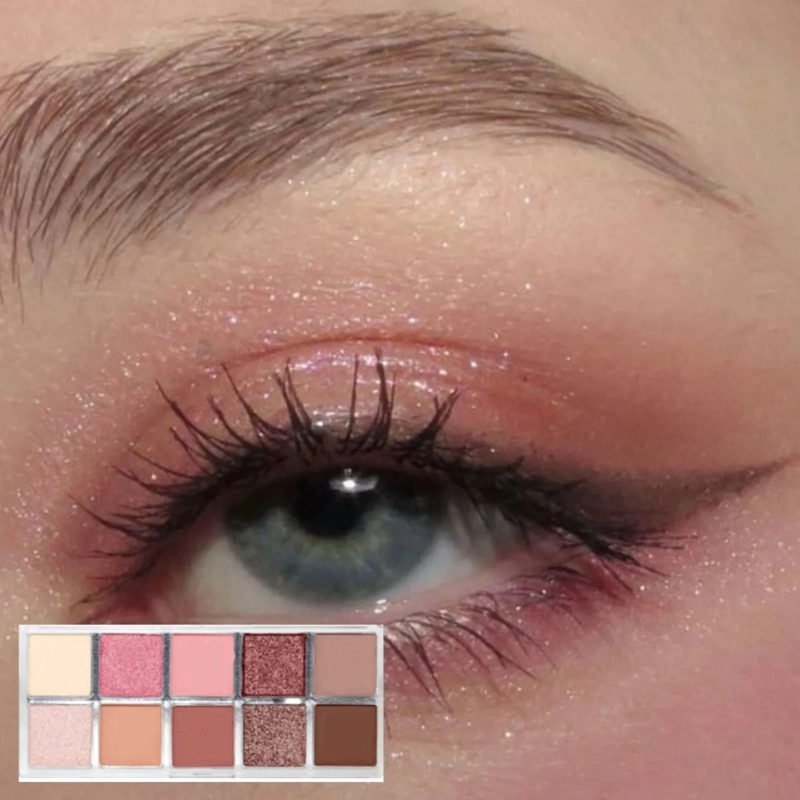PAQ 24 PALETAS SOMBRAS 10 COLORES CALIDOS SATINADO MATE ALJ - 10