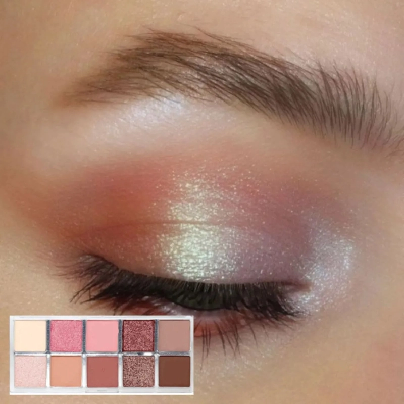 PAQ 24 PALETAS SOMBRAS 10 COLORES CALIDOS SATINADO MATE ALJ - 3