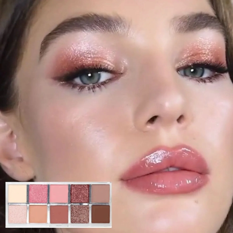 PAQ 24 PALETAS SOMBRAS 10 COLORES CALIDOS SATINADO MATE ALJ - 4