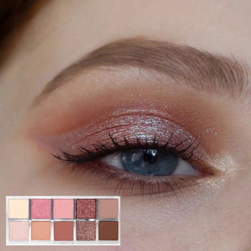 PAQ 24 PALETAS SOMBRAS 10 COLORES CALIDOS SATINADO MATE ALJ - 5