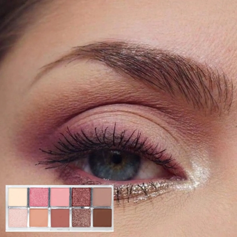 PAQ 24 PALETAS SOMBRAS 10 COLORES CALIDOS SATINADO MATE ALJ - 6