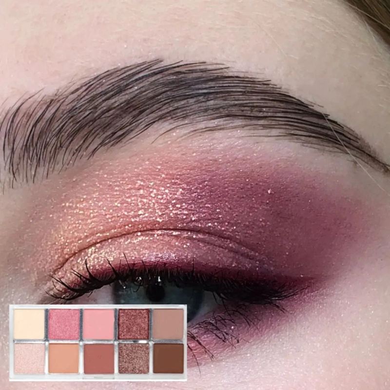 PAQ 24 PALETAS SOMBRAS 10 COLORES CALIDOS SATINADO MATE ALJ - 7