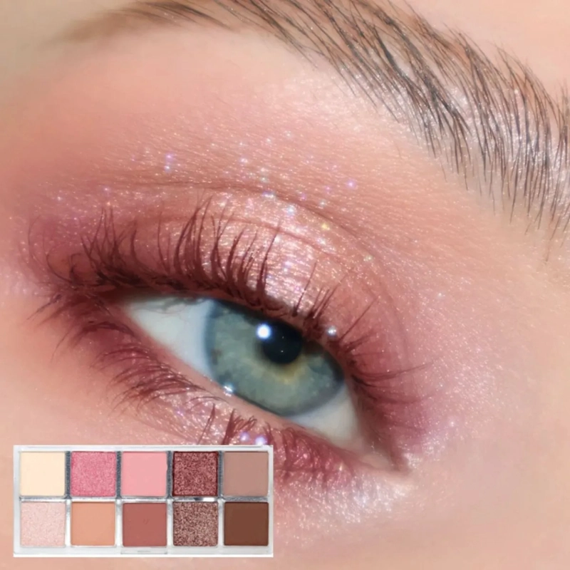 PAQ 24 PALETAS SOMBRAS 10 COLORES CALIDOS SATINADO MATE ALJ - 8