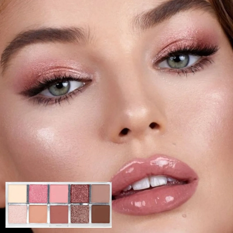 PAQ 24 PALETAS SOMBRAS 10 COLORES CALIDOS SATINADO MATE ALJ - 9
