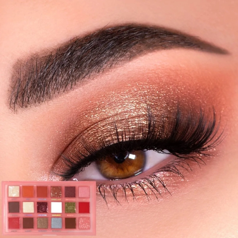 PALETA SOMBRAS 18 COLORES ALTA PIGMENTACION PROFESIONAL ALJ - 3