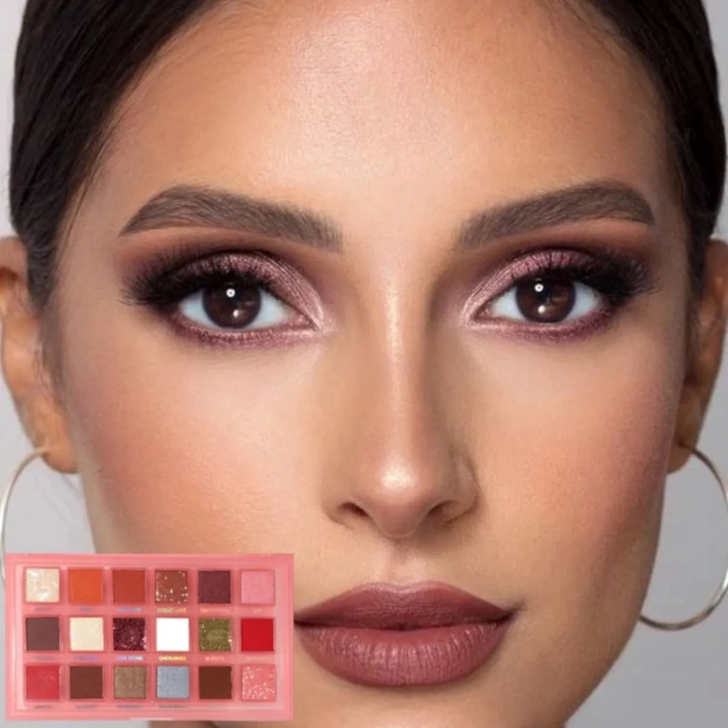 PALETA SOMBRAS 18 COLORES ALTA PIGMENTACION PROFESIONAL ALJ - 9