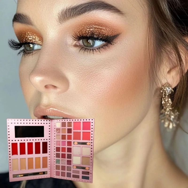 PALETA SOMBRAS MAQUILLAJE PROFESIONAL COLORES TIPO LIBRO ALJ - 10