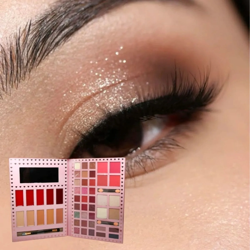 PALETA SOMBRAS MAQUILLAJE PROFESIONAL COLORES TIPO LIBRO ALJ - 3