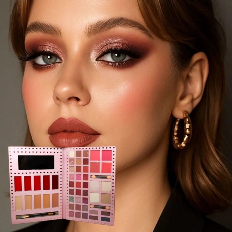 PALETA SOMBRAS MAQUILLAJE PROFESIONAL COLORES TIPO LIBRO ALJ - 6