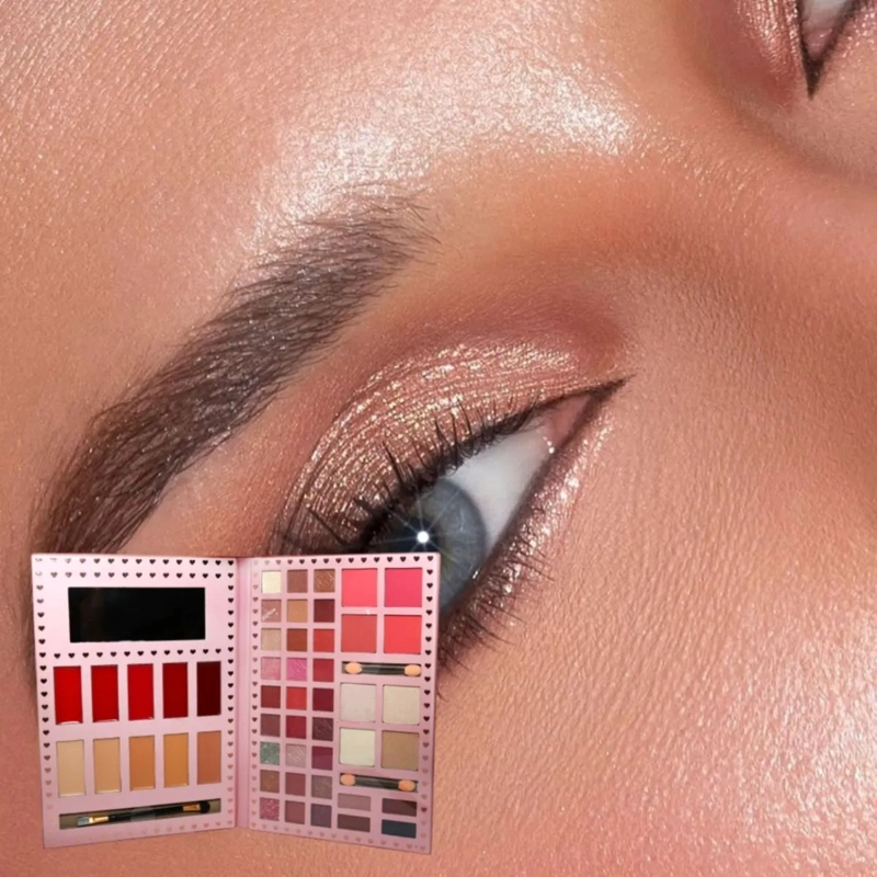 PALETA SOMBRAS MAQUILLAJE PROFESIONAL COLORES TIPO LIBRO ALJ - 8