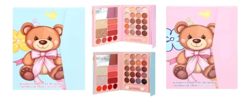 PAQ 12 PALETAS MAQUILLAJE COMPLETA PROFESIONAL ROSTRO ALJ - 2