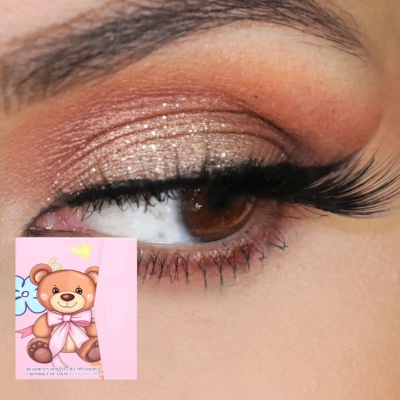 PAQ 12 PALETAS MAQUILLAJE COMPLETA PROFESIONAL ROSTRO ALJ - 3