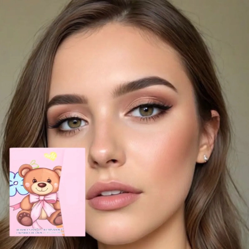 PAQ 12 PALETAS MAQUILLAJE COMPLETA PROFESIONAL ROSTRO ALJ - 7
