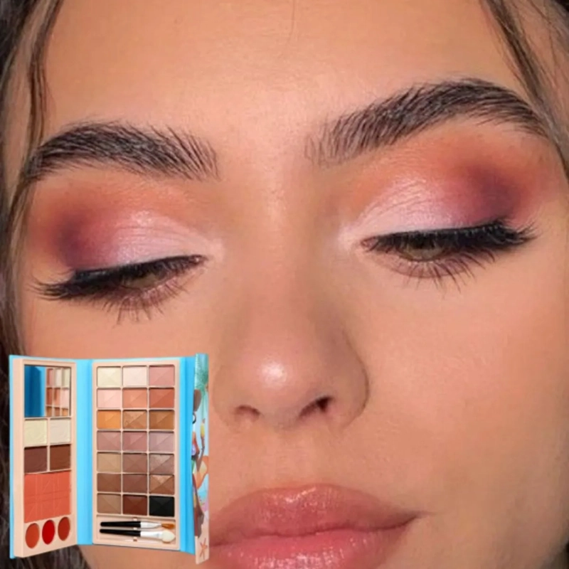 PAQ 12 PALETAS MAQUILLAJE COMPLETA OJOS ROSTRO LABIOS ALJ - 10