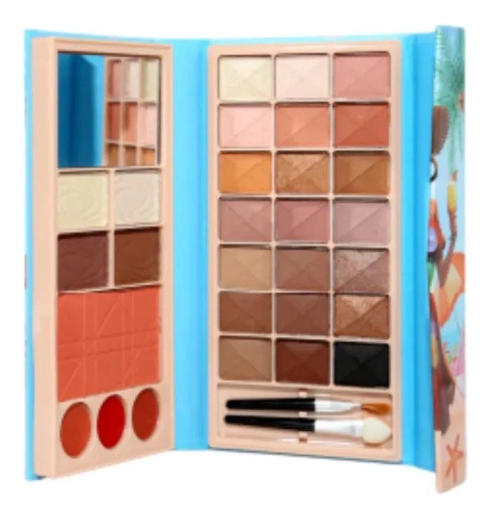 PAQ 12 PALETAS MAQUILLAJE COMPLETA OJOS ROSTRO LABIOS ALJ - 2