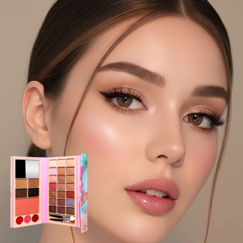 PAQ 12 PALETAS MAQUILLAJE COMPLETA OJOS ROSTRO LABIOS ALJ - 3