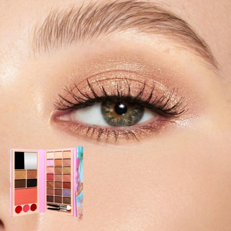 PAQ 12 PALETAS MAQUILLAJE COMPLETA OJOS ROSTRO LABIOS ALJ - 9