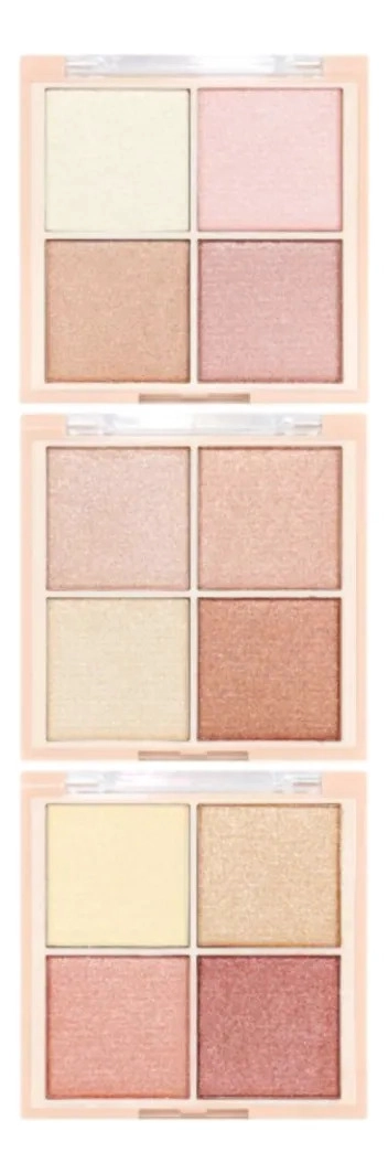 PAQ 24 PALETAS ILUMINADOR FACIAL 4 TONOS EFECTO SEDA ALJ - 2