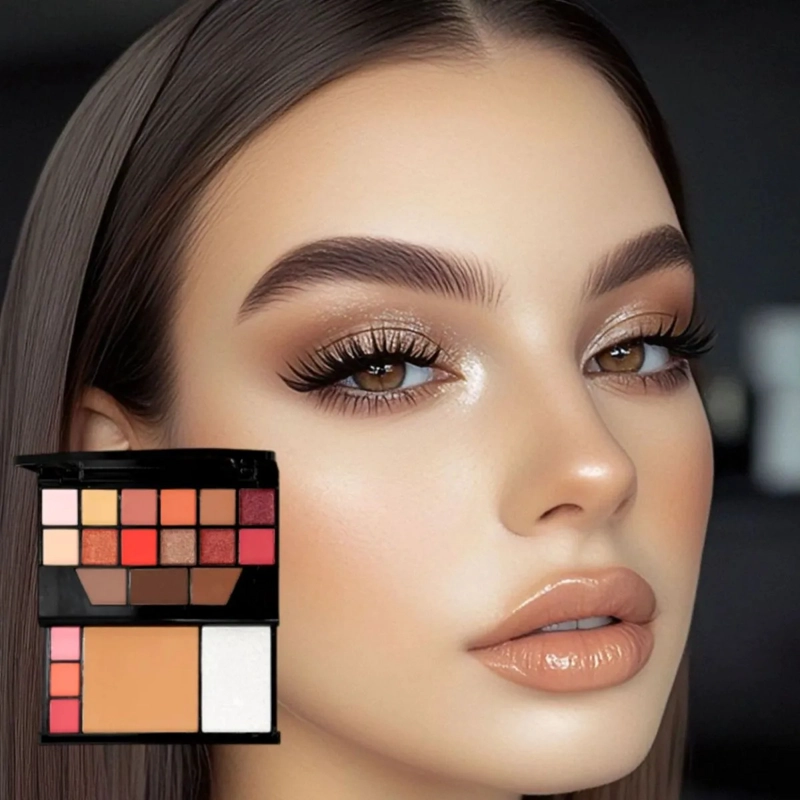 SET 3 PALETAS SOMBRAS COLORES PIGMENTACION PROFESIONAL ALJ - 5