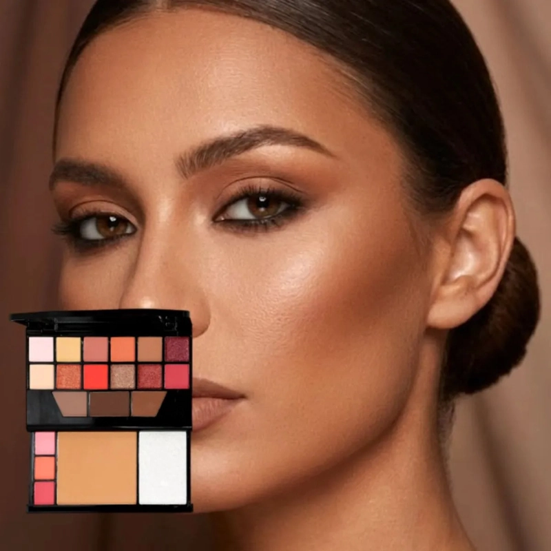 SET 3 PALETAS SOMBRAS COLORES PIGMENTACION PROFESIONAL ALJ - 7