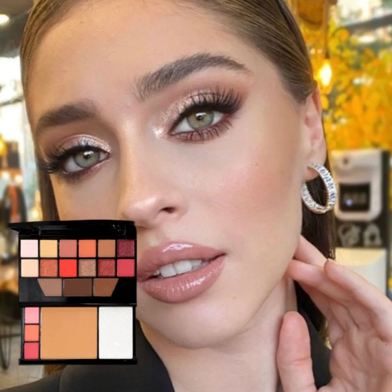 SET 3 PALETAS SOMBRAS COLORES PIGMENTACION PROFESIONAL ALJ - 8