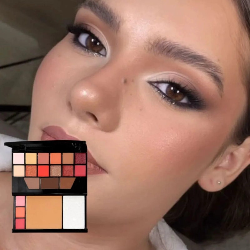 SET 3 PALETAS SOMBRAS COLORES PIGMENTACION PROFESIONAL ALJ - 9