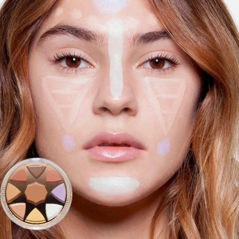 SET 3 MINI PALETAS CORRECTORAS CREMOSAS 8 TONOS OJERAS ALJ - 10