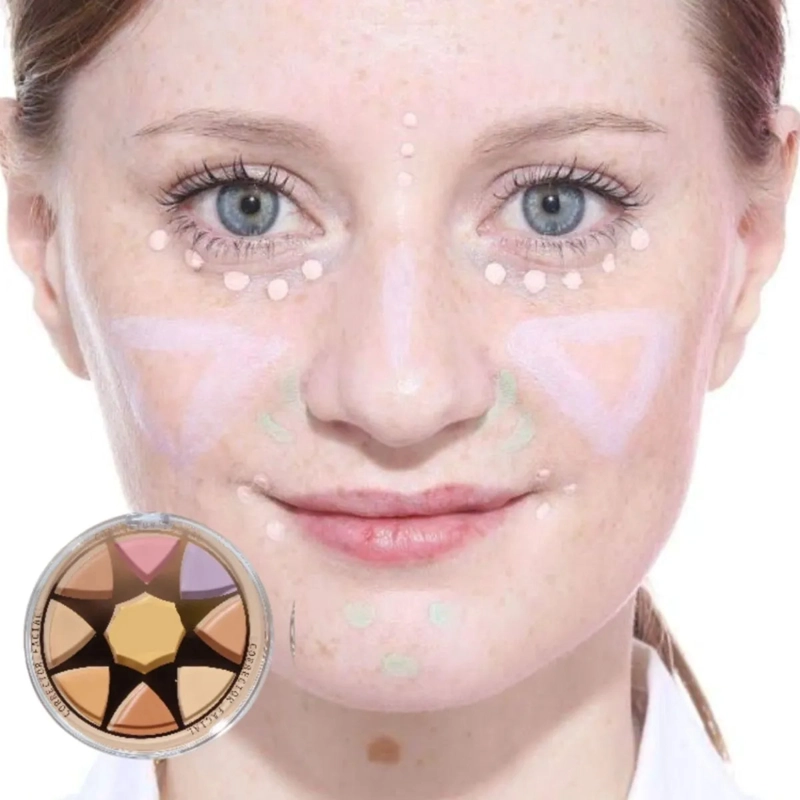 SET 3 MINI PALETAS CORRECTORAS CREMOSAS 8 TONOS OJERAS ALJ - 3