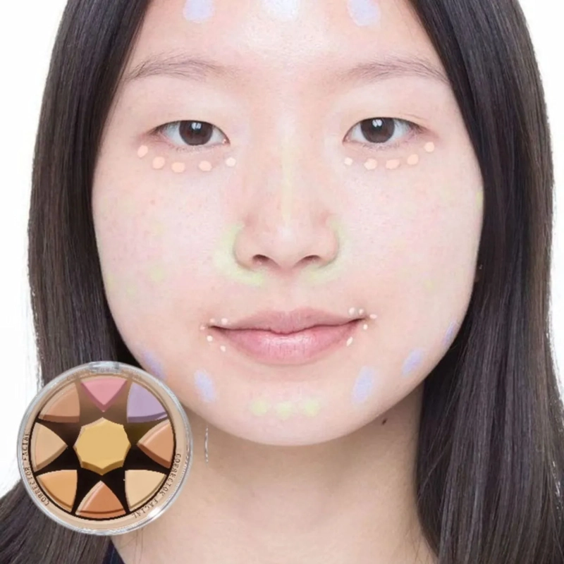 SET 3 MINI PALETAS CORRECTORAS CREMOSAS 8 TONOS OJERAS ALJ - 6