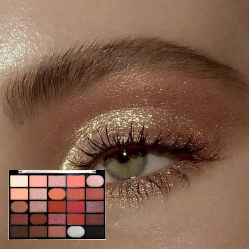 PAQ 12 PALETAS SOMBRAS 25 TONOS PROFESIONAL SATINADOS ALJ - 5