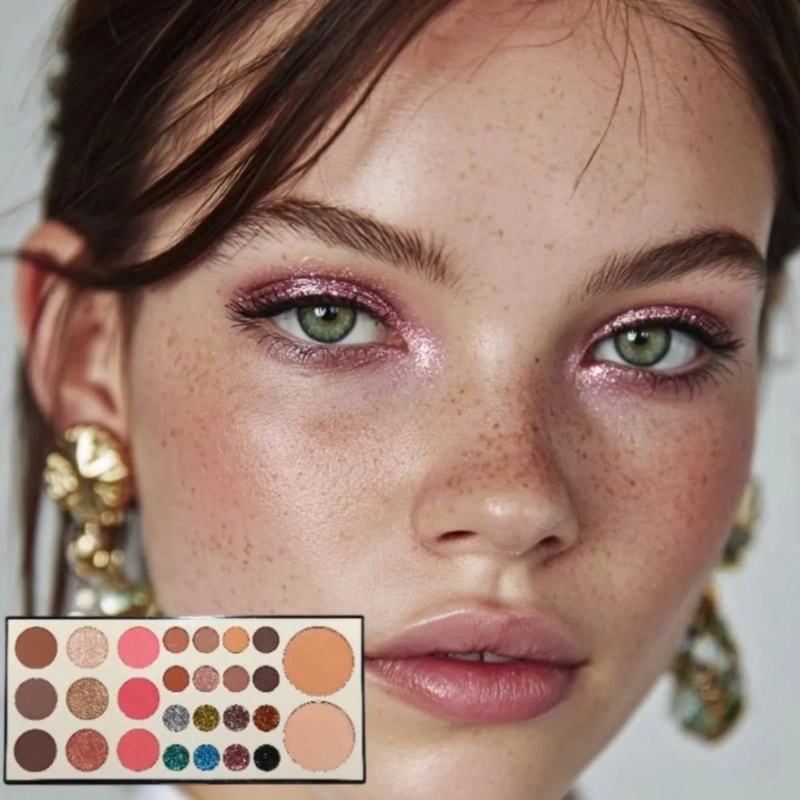 PALETA MAQUILLAJE OJOS ROSTRO SOMBRAS ILUMINADOR POLVO ALJ - 2
