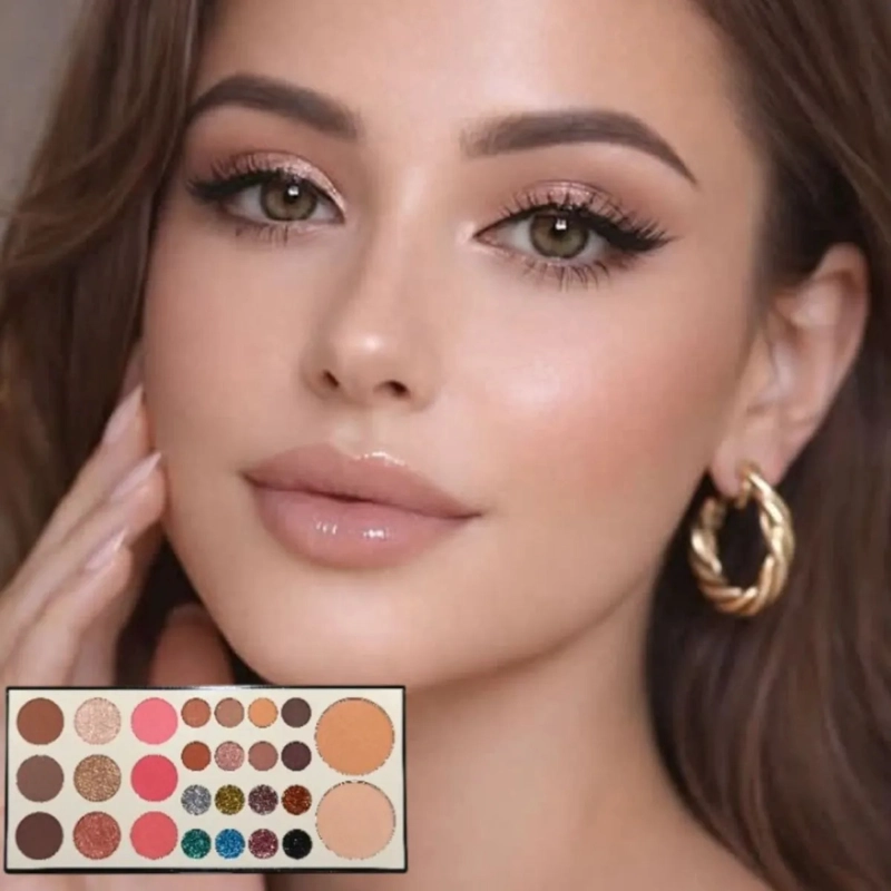 PALETA MAQUILLAJE OJOS ROSTRO SOMBRAS ILUMINADOR POLVO ALJ - 3