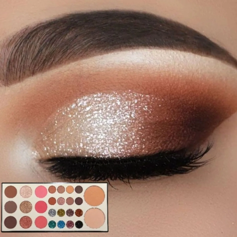 PALETA MAQUILLAJE OJOS ROSTRO SOMBRAS ILUMINADOR POLVO ALJ - 4