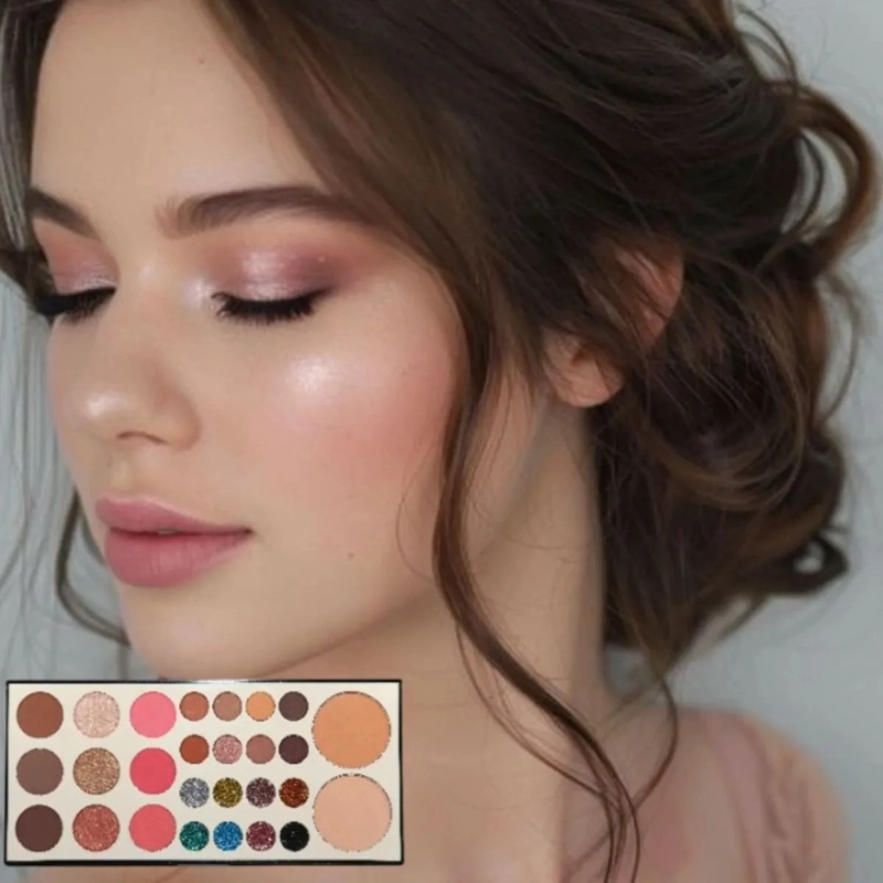 PALETA MAQUILLAJE OJOS ROSTRO SOMBRAS ILUMINADOR POLVO ALJ - 7