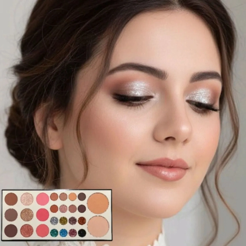PALETA MAQUILLAJE OJOS ROSTRO SOMBRAS ILUMINADOR POLVO ALJ - 9