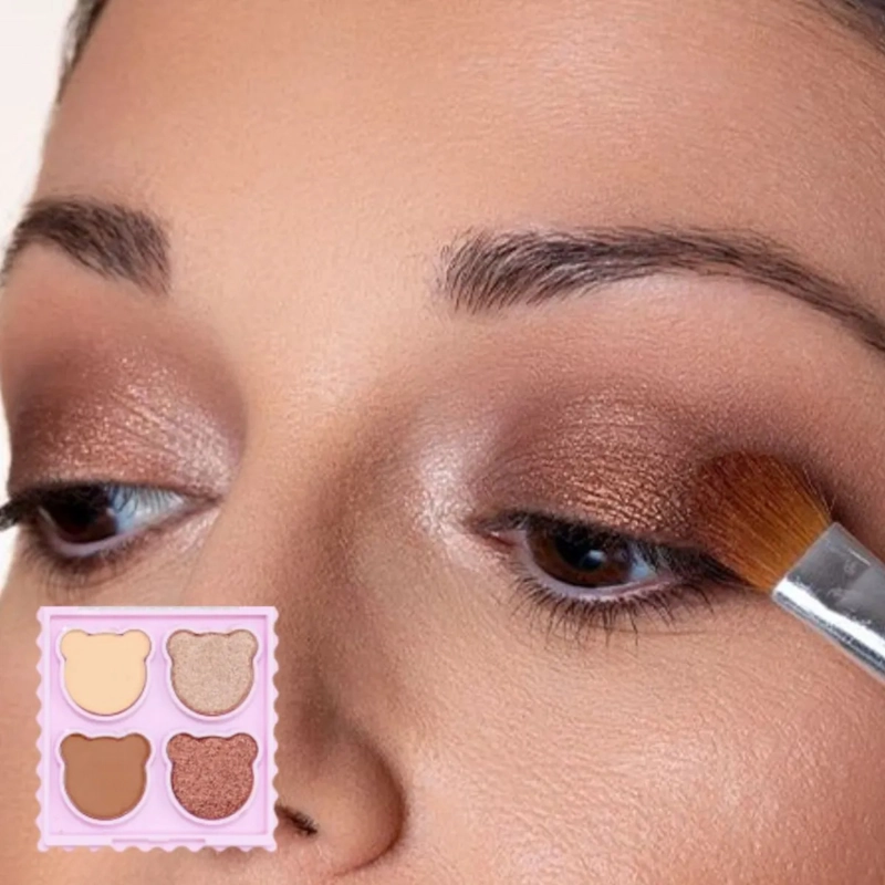 PAQ 24 PALETAS SOMBRAS OJOS OSITO TEDDY GLAM COMPACTO ALJ - 9