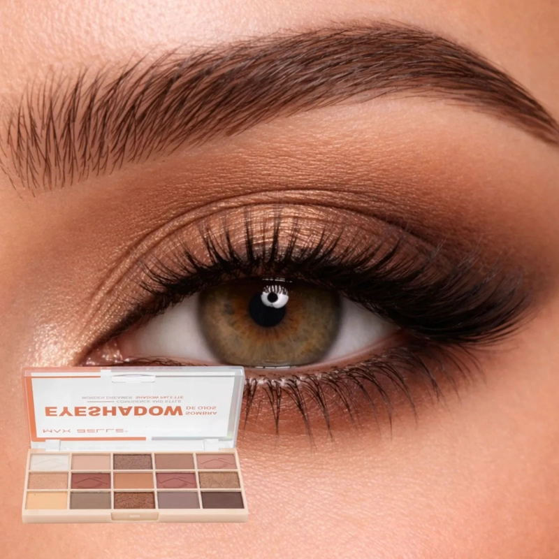 PALETA SOMBRAS OJOS 15 TONOS PIGMENTACION PROFESIONAL ALJ - 3