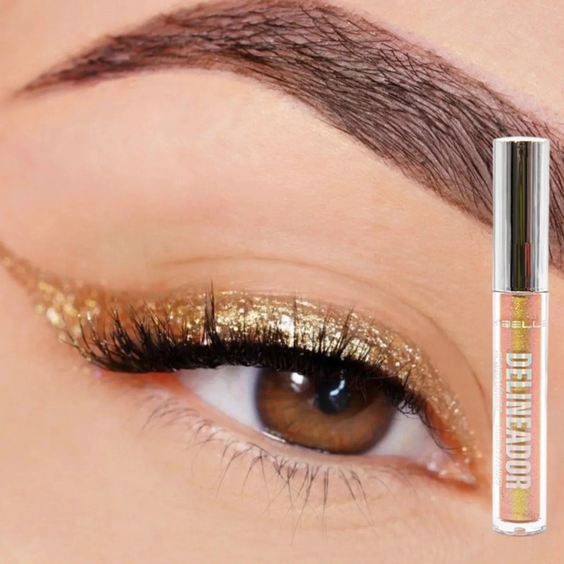 SET 2 DELINEADORES LIQUIDOS OJOS GLITTER SECADO RAPIDO ALJ - 6