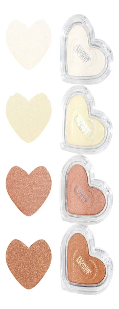 PACK 24 ILUMINADOR POLVO DISEÑO CORAZON MAQUILLAJE LAU - 3