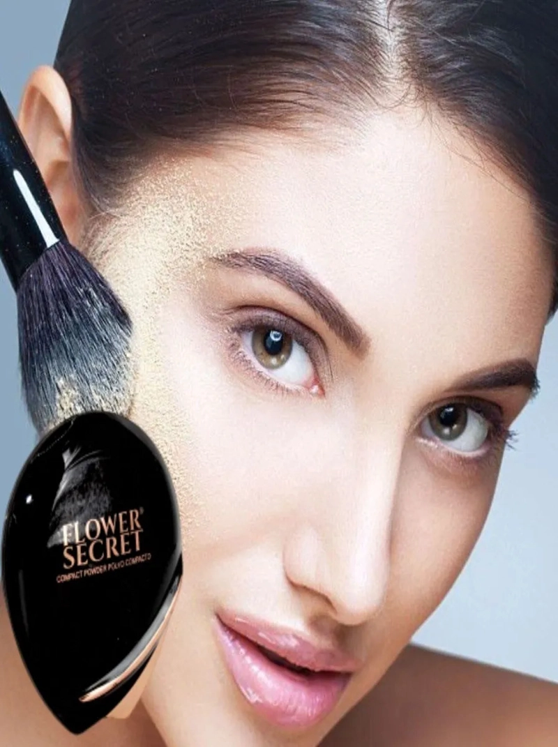 24 POLVOS COMPACTO SILK MATE CONTROL BRILLO MAQUILLAJE LAU - 7