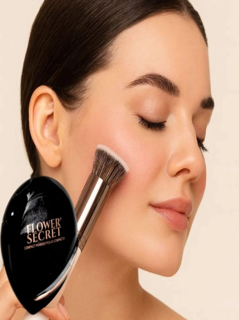 24 POLVOS COMPACTO SILK MATE CONTROL BRILLO MAQUILLAJE LAU - 9
