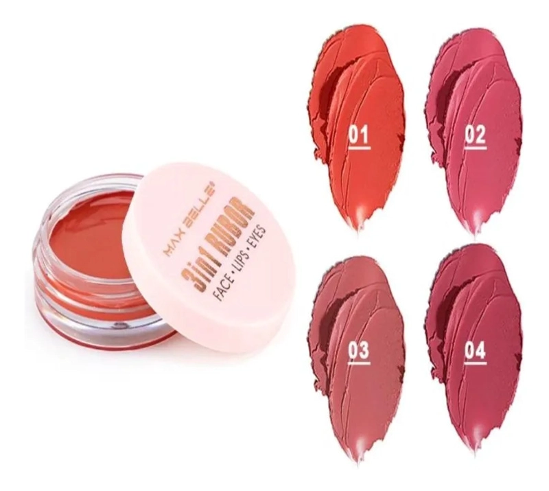 PACK 2 RUBOR CREMOSOS BLUSH MULTIUSOS BELLEZA LAU - 3