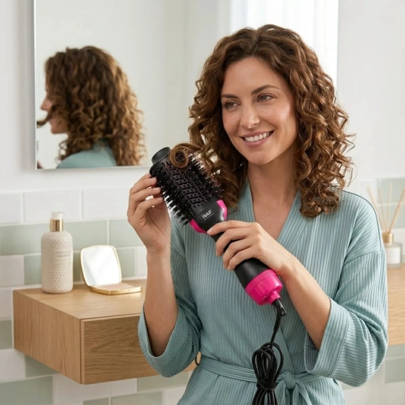CEPILLO SECADOR AIRE CALIENTE VOLUMINIZADOR IONICO ALJ - 8