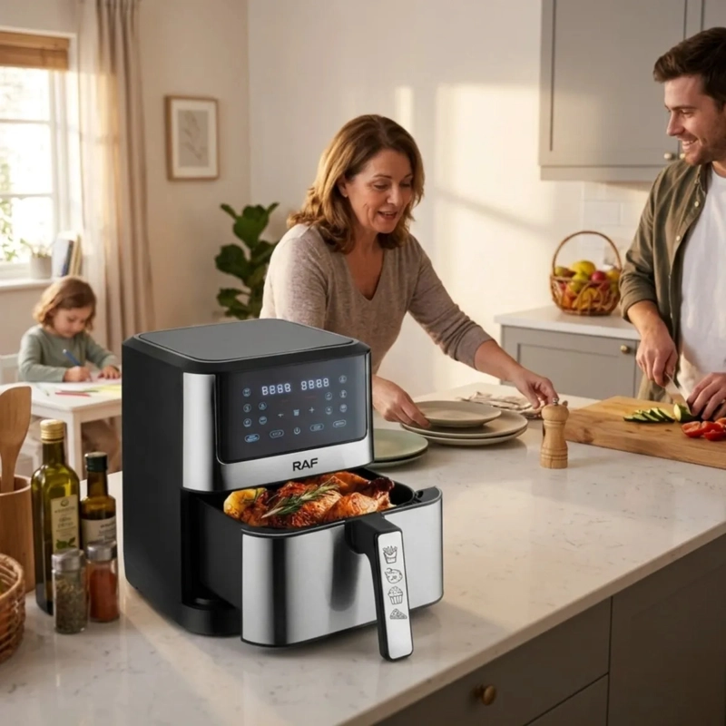 FREIDORA AIRE DIGITAL MULTIFUNCION COCINA HOGAR PREMIUM ALJ - 4
