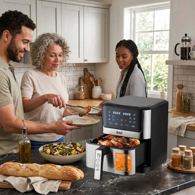 FREIDORA AIRE DIGITAL MULTIFUNCION COCINA HOGAR PREMIUM ALJ - 5