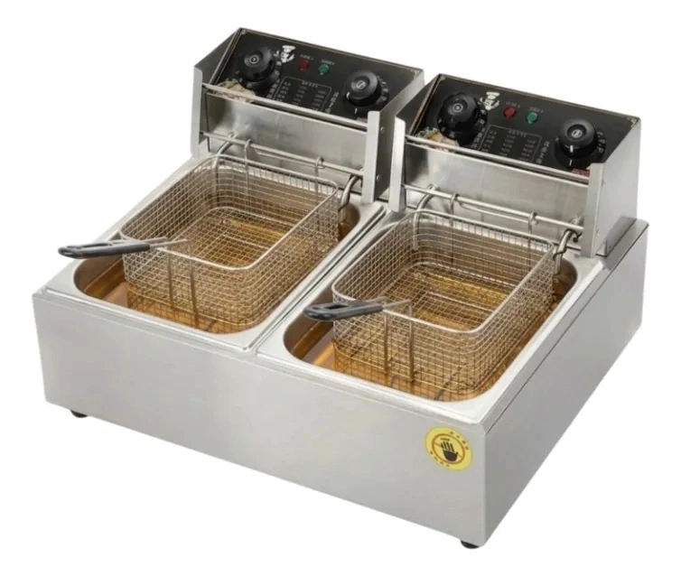 FREIDORA ACEITE DOBLE COMPARTIMENTO CESTAS PROFESIONAL ALJ - 1