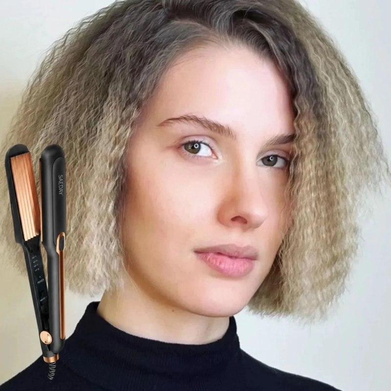 RIZADORA ONDULADORA CABELLO EFECTO CRIMPADO PROFESIONAL ALJ - 3