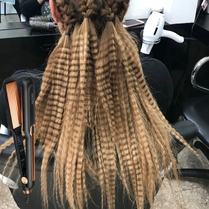 RIZADORA ONDULADORA CABELLO EFECTO CRIMPADO PROFESIONAL ALJ - 6