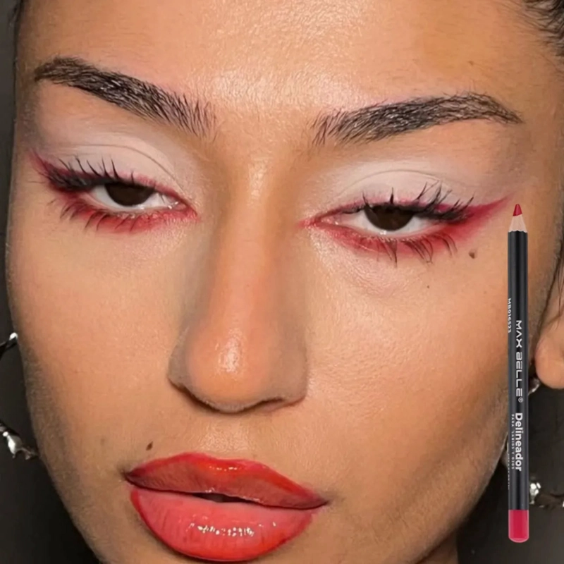 SET 3 LAPICES DELINEADORES LABIOS OJOS GUINDA CREMOSO ALJ - 8